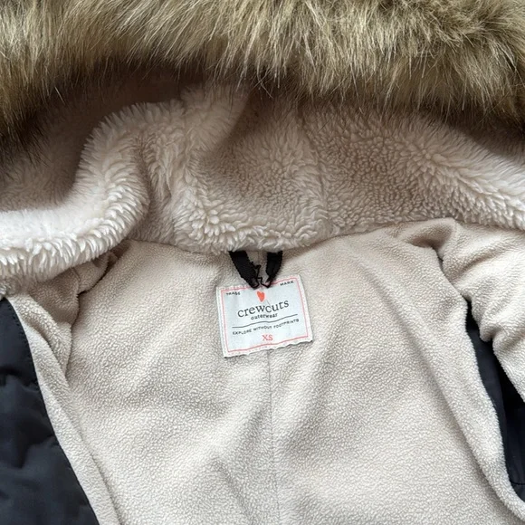 Crewcuts Black Parka girls size XS - Picture 3 of 6